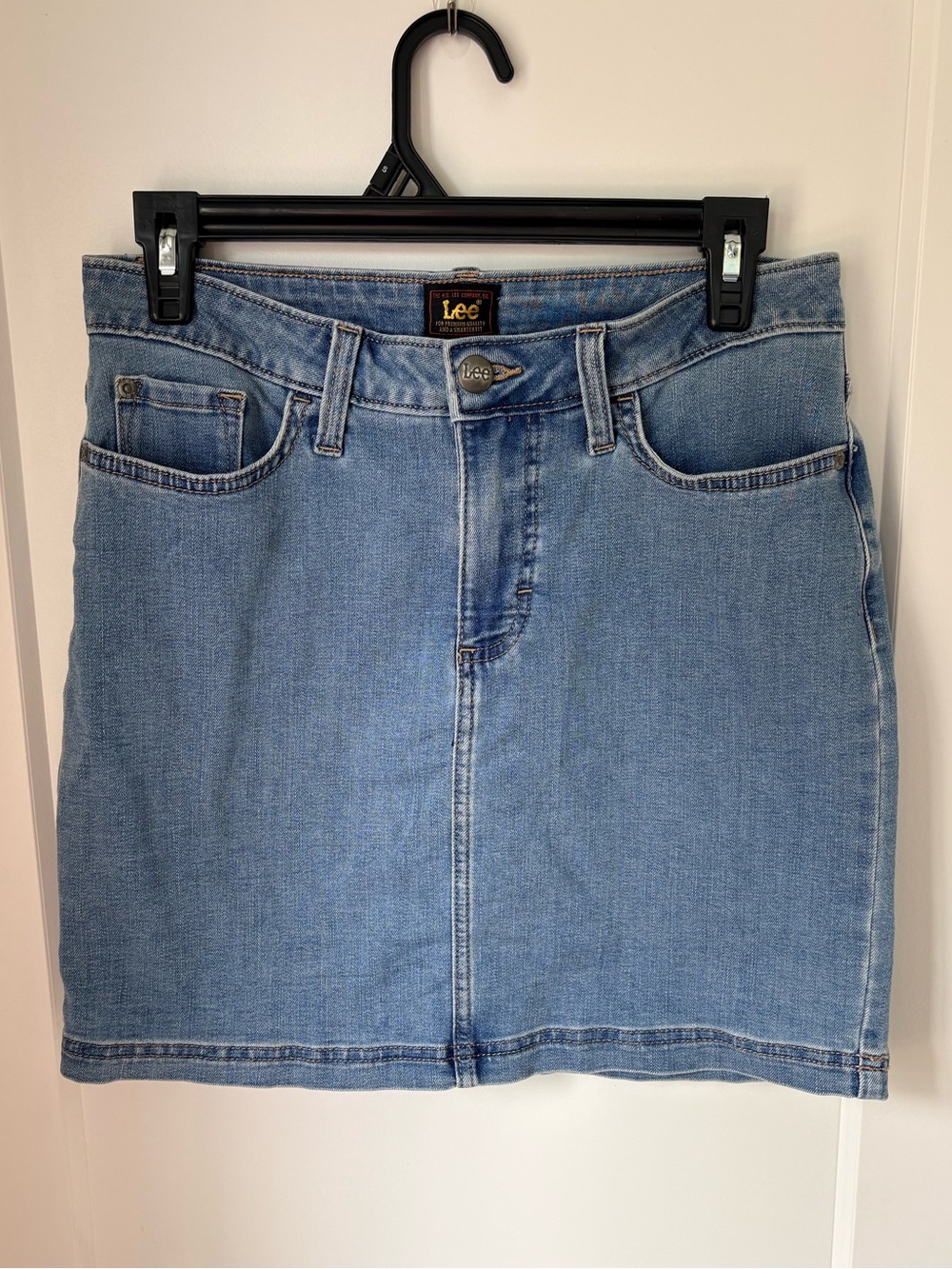 Lee Light Wash Denim Mini Skort, Built-in Shorts